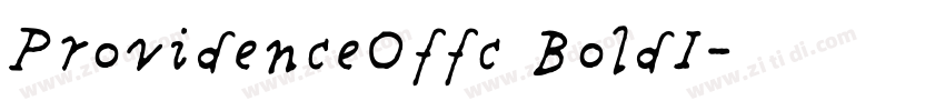 ProvidenceOffc BoldI字体转换